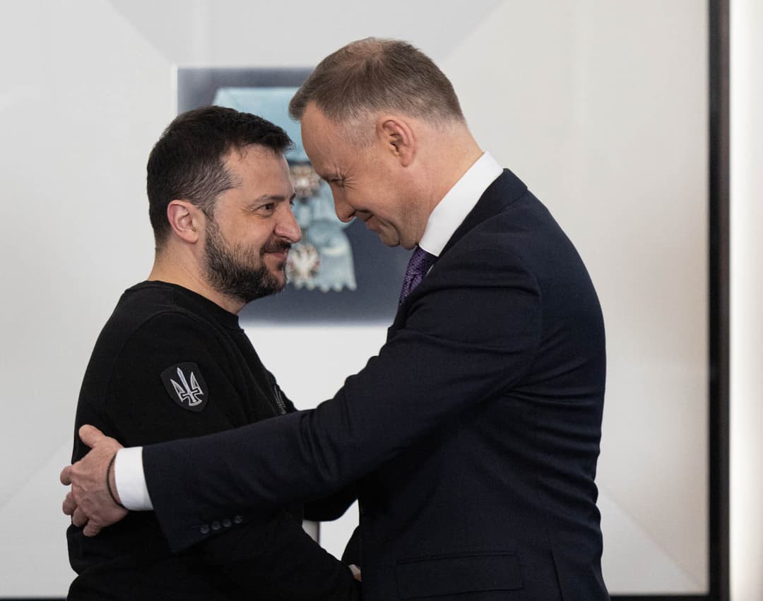 Stretnutie bývalého poľského prezidneta Andrzeja Dudu s prezidentom Zelenským. Foto: Szymczuk, KPRP/Duda FB