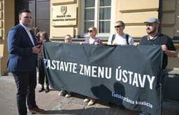 Protest Ľudskoprávnej koalície v Košiciach. Foto Iván/TASR