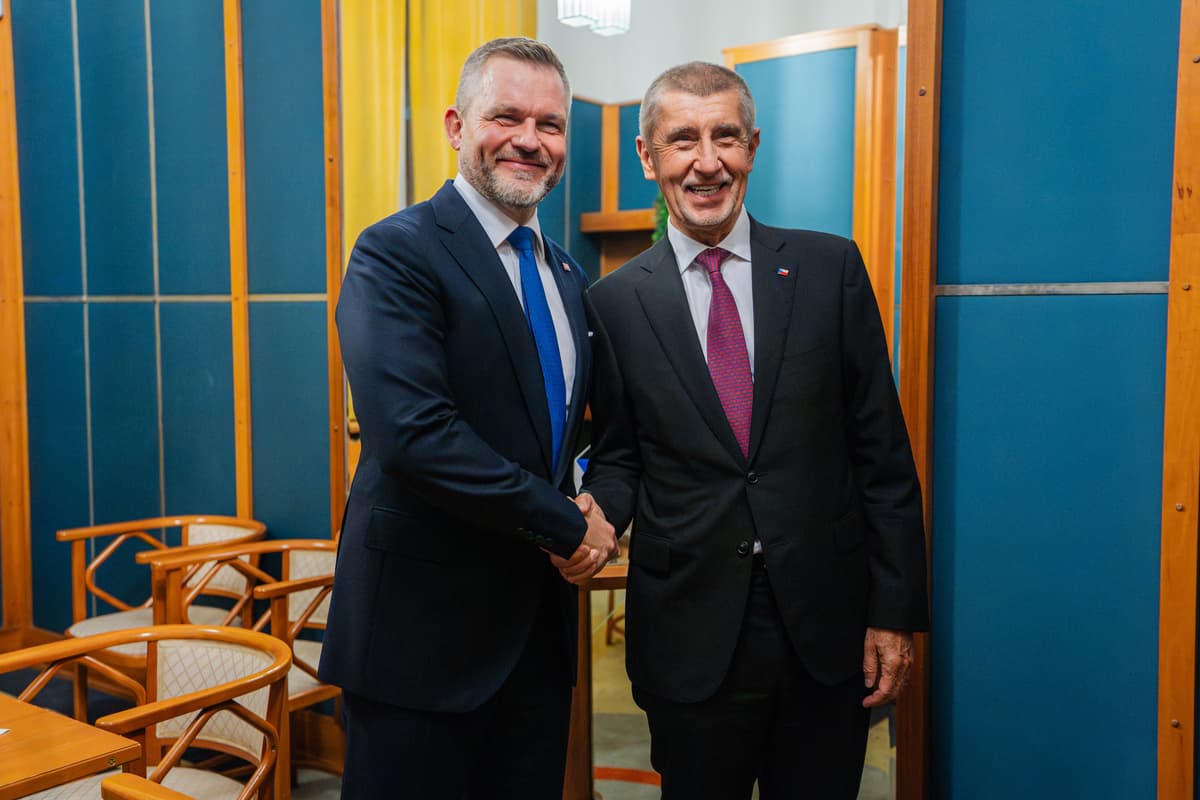 Peter Pellegrini a Andrej Babiš. Foto: Kancelária prezidenta SR/TASR