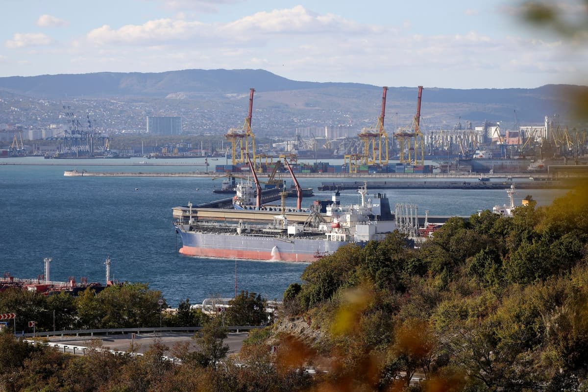 Ilustračný obrázok tankera v ruskom meste Novorossijsk v októbri 2022. Foto: TASR/AP