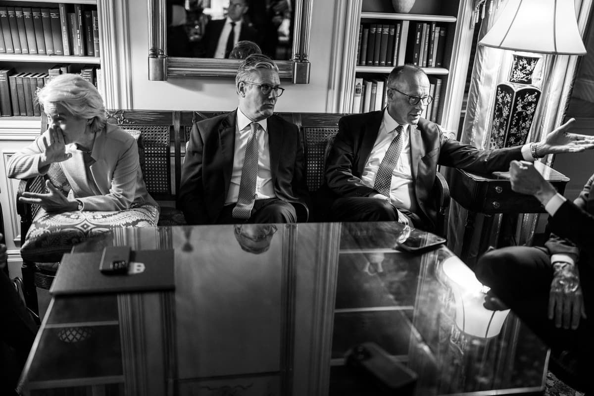 Ursula von der Leyenová, Keir Starmer a Friedrich Merz. Foto: White House / Zuma Press / Profimedia