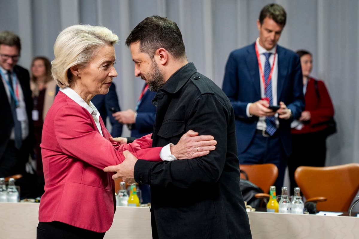 Ursula von der Leyenová a Volodymyr Zelenskyj. Foto: Ida Marie Odgaard / EPA / Profimedia