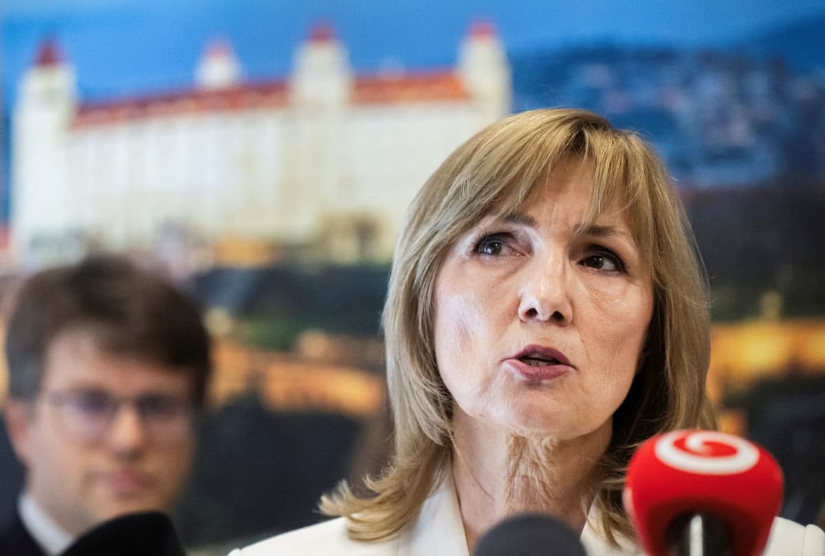 Dana Čahojová počas tlačovej konferencie, na ktorej oznámila svoju kandidatúru na post primátorky hlavného mesta Bratislava v utorok 13. januára 2026 v Bratislave. Foto: Martin Baumann/TASR