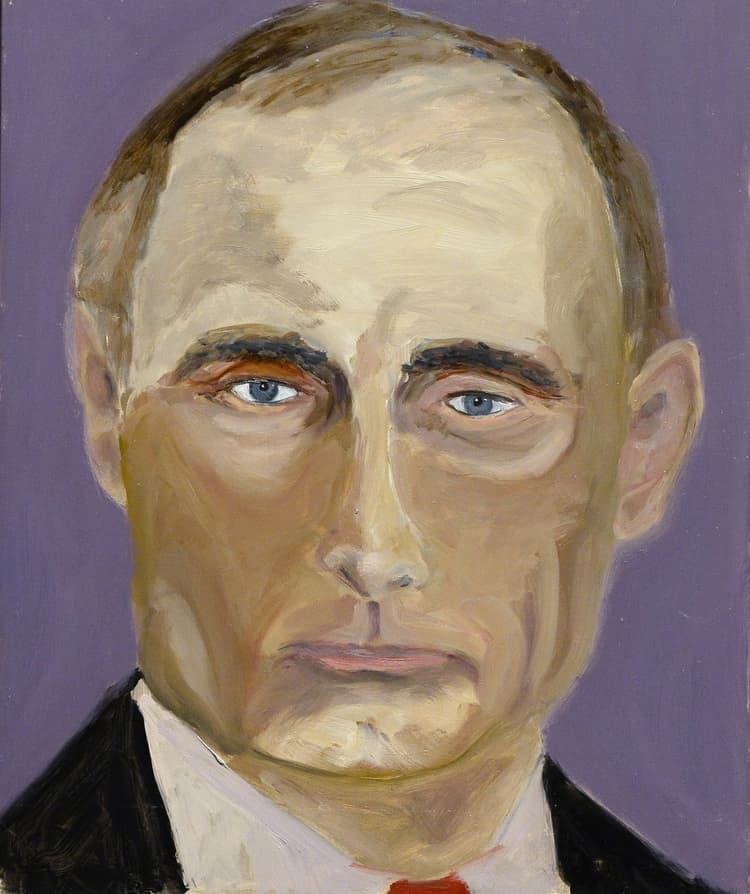 Putinov portrét od Georgea W. Busha. Foto: LARRY W. SMITH / EPA / Profimedia