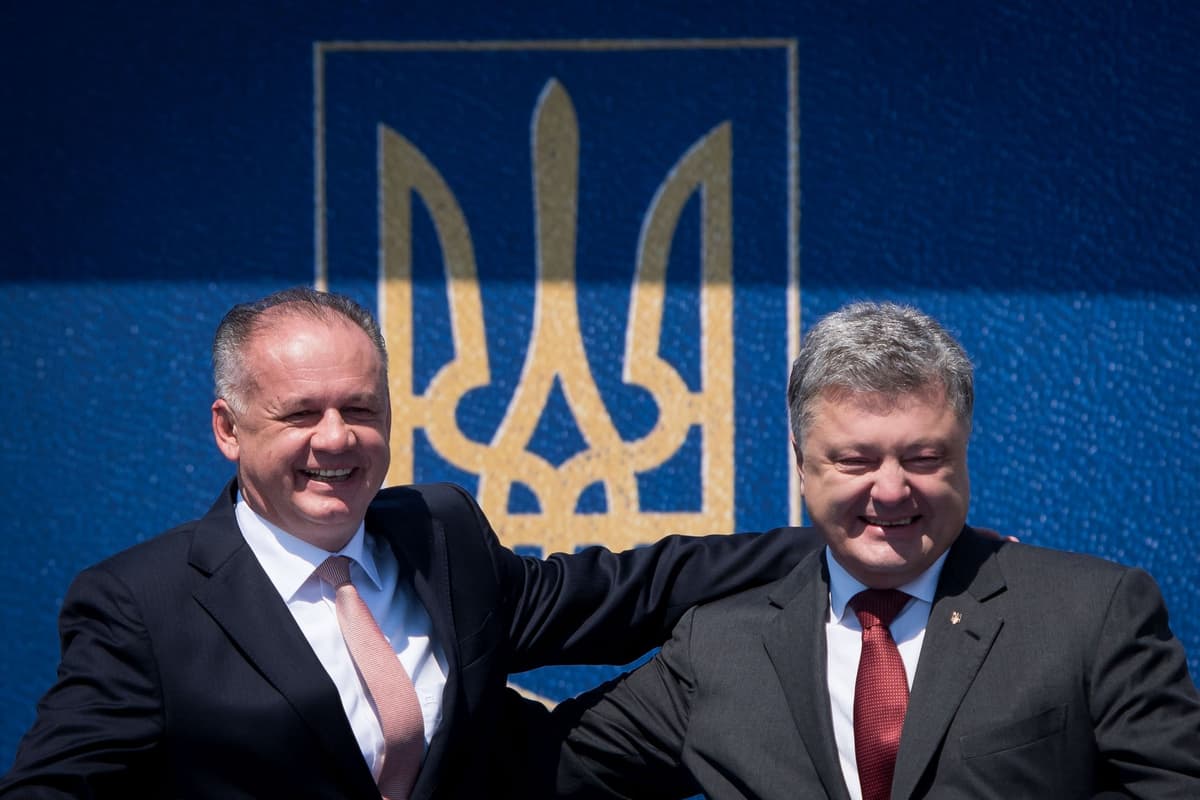 Andrej Kiska a Petro Porošenko. Foto Profimedia