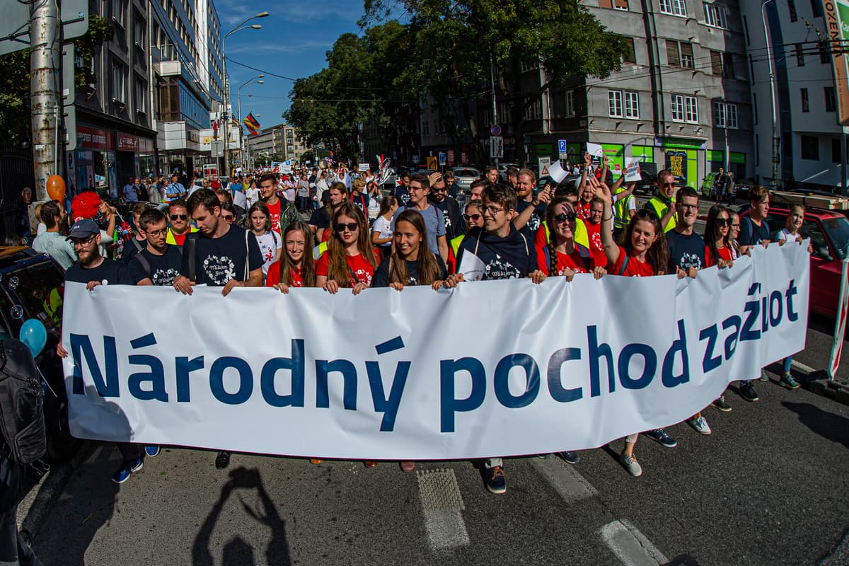Národný pochod za život v Bratislave v roku 2019. Foto: Michal Svítok/TASR
