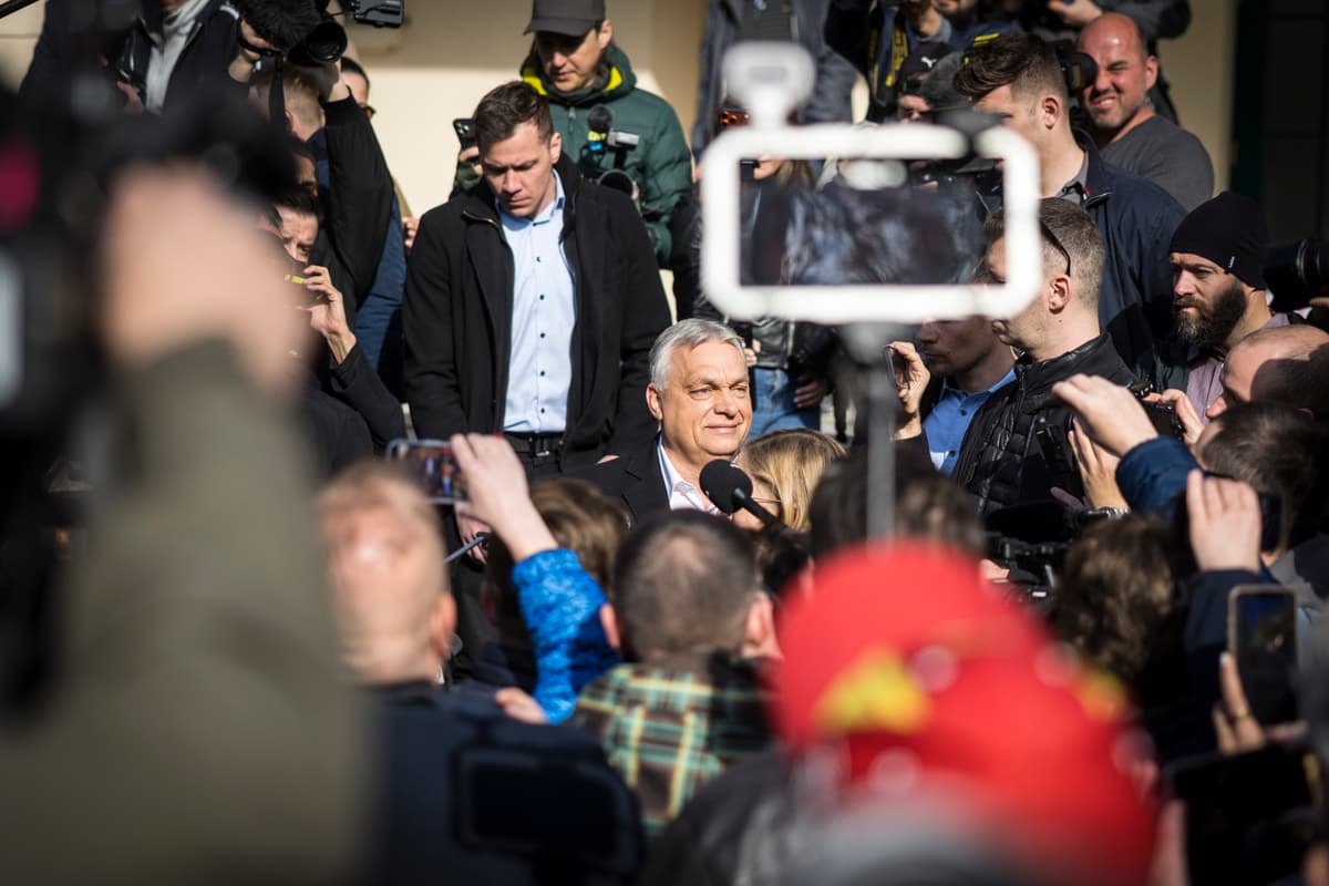 Viktor Orbán v deň volieb. Foto: TASR/AP