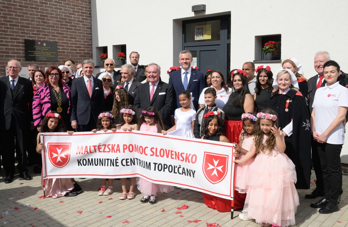 Peter Pellegrini a veľmajster Maltézskeho rádu Fra' John Timothy Dunlap. Foto: Henrich Mišovič