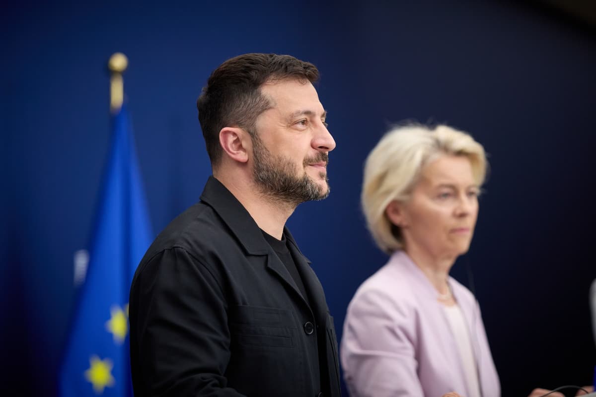 Ukrajinský prezident Volodymyr Zelenskyj sa stretol s predsedníčkou Európskej komisie Ursulou von der Leyenovou počas svojej návštevy v Belgicku 17. augusta 2025. Foto: Polaris / Profimedia