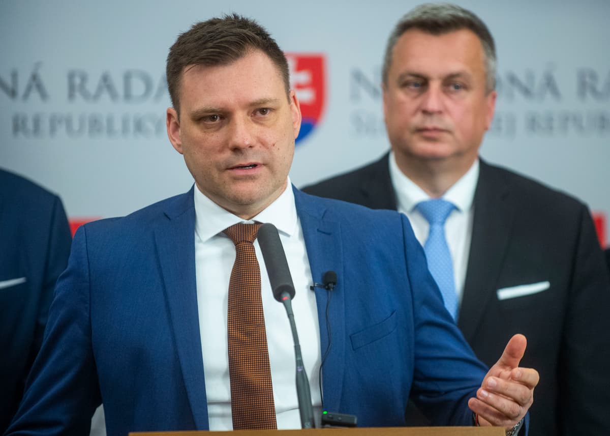 Tomáš Taraba a Andrej Danko. Foto: Jakub Kotian/TASR