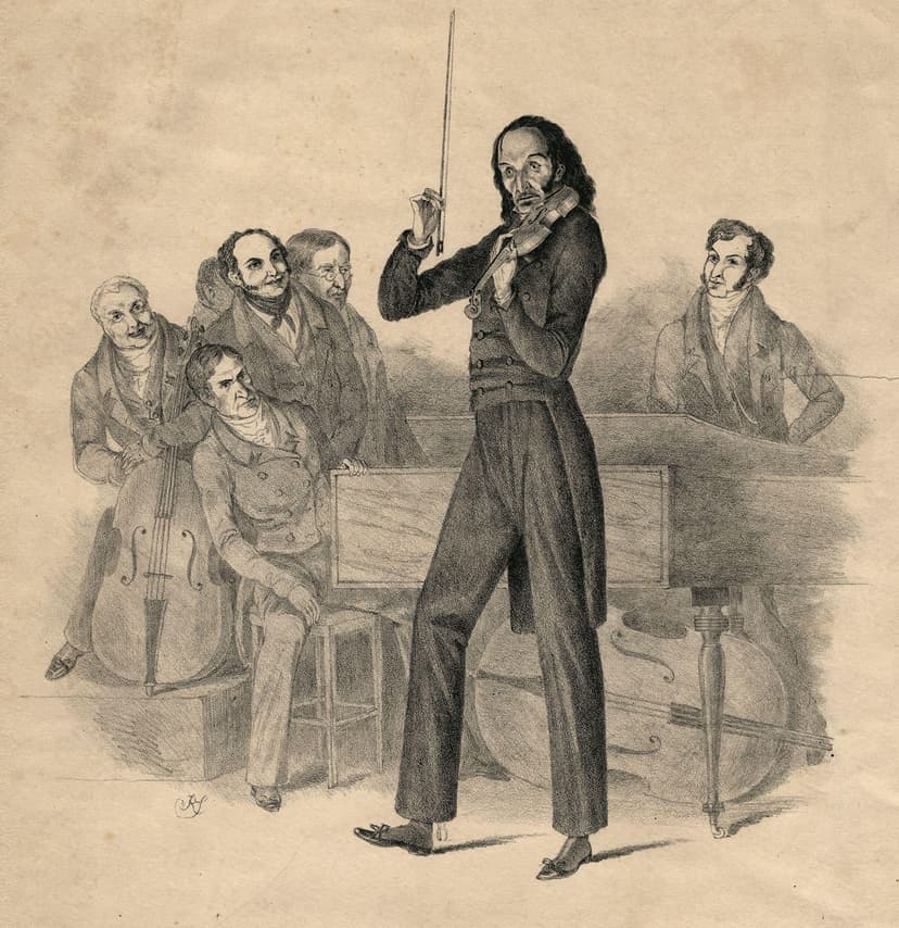 Niccolò Paganini na bulletine z roku 1831. Foto: wikimedia