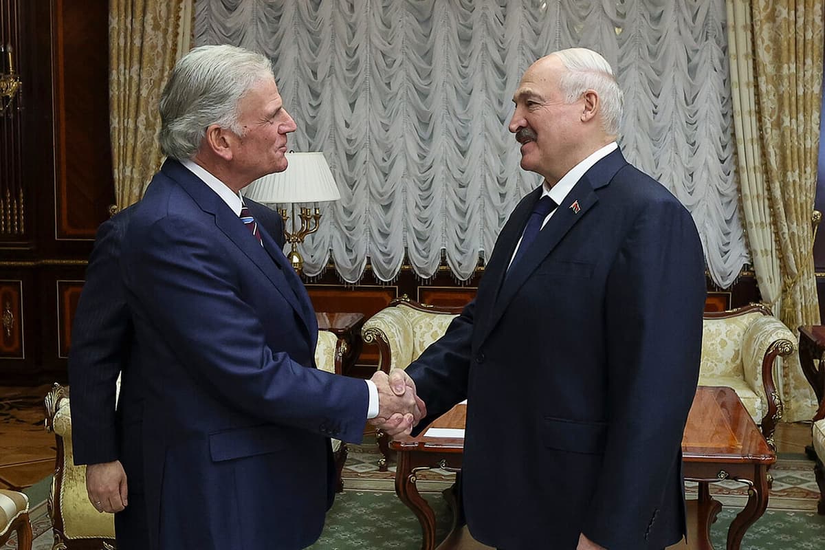 Franklin Graham a Alexandr Lukašenko. Foto TASR/AP