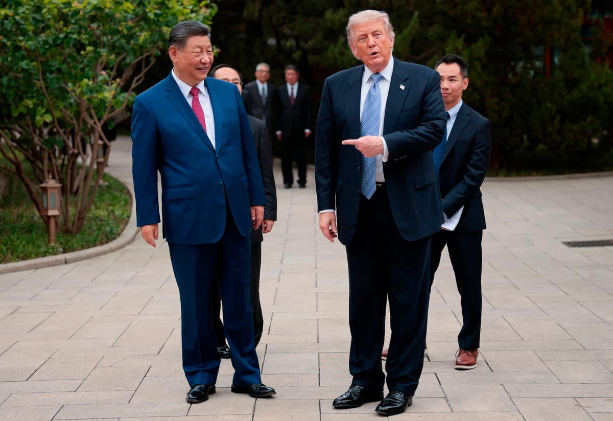 Donald Trump a Si Ťin-pching v Pekingu. Foto TASR/AP