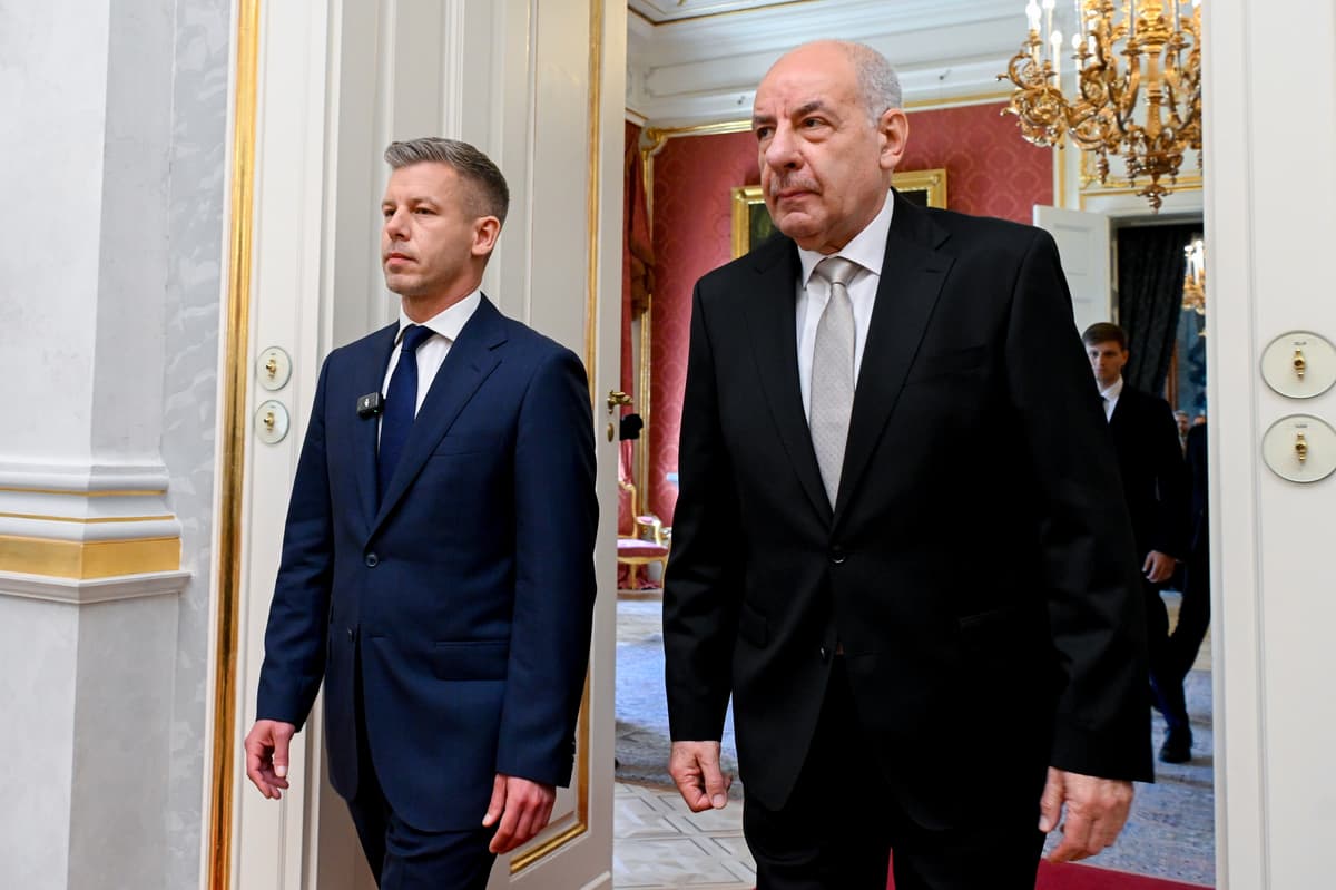 Tamás Sulyok a Péter Magyar. Foto: TASR/AP