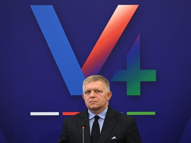 Robert Fico zo zasadnutia V4. Foto: Profimedia