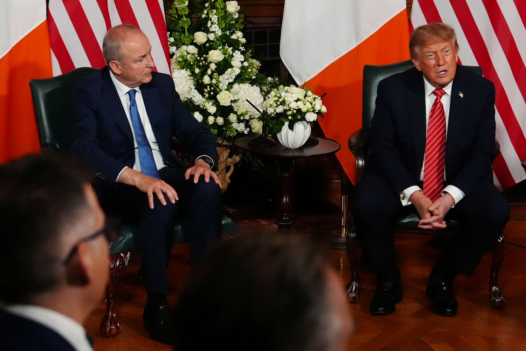 Micheál Martin a Donald Trump vo Farmleigh House v Dubline 12. septembra 2026. Foto: TASR/AP