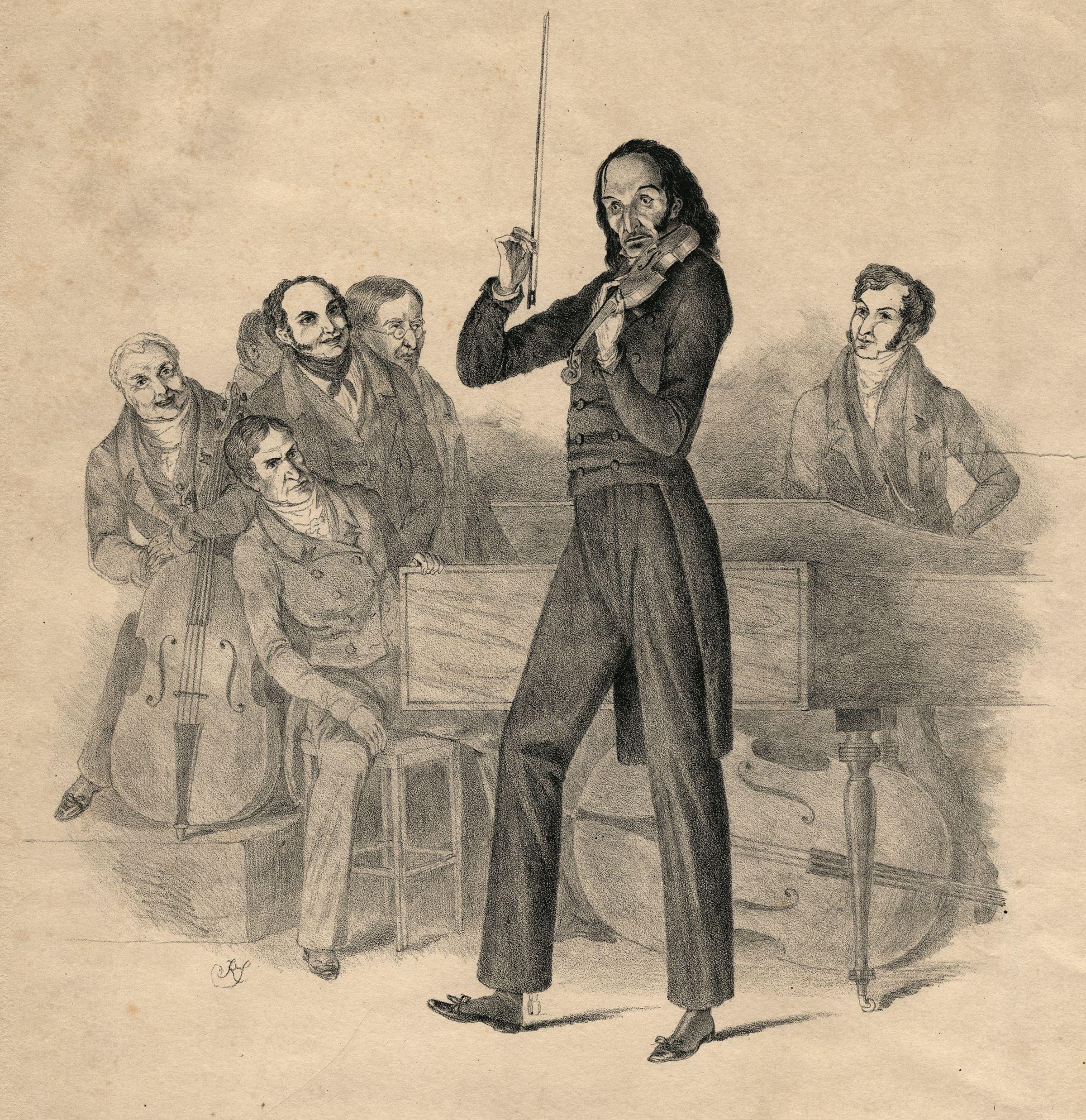 Niccolò Paganini na bulletine z roku 1831. Foto: wikimedia