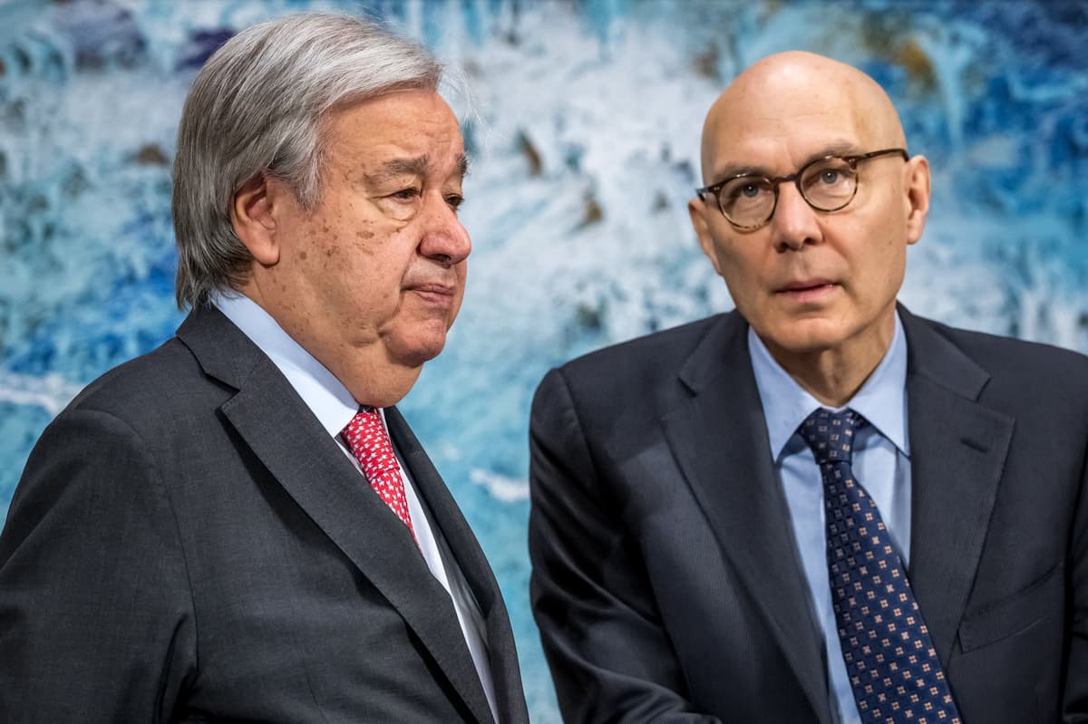 Antonio Gutteres a Volker Türk. Foto: abrice Coffirini / AFP / Profimedia