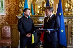 Volodymyr Zelenskyj a Emmanuel Macron v Paríži 13. júla 2026. Foto: PRESIDENT OF UKRAINE / Zuma Press / Profimedia